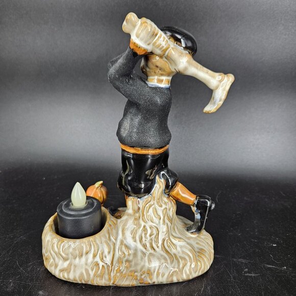 Yankee Candle Boney Bunch Golfer Tea Light Holder Halloween Skeleton Decor 2010 - Picture 7 of 16